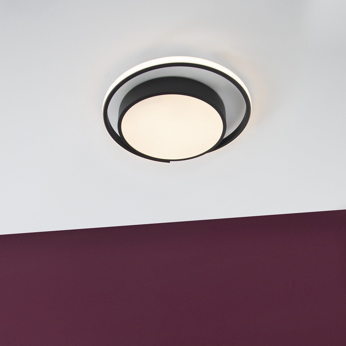 Nova Luce 9081206 ODREY LED Deckenleuchte 40cm 3000K Schwarz