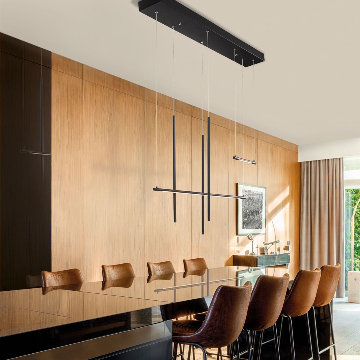 Nova Luce 9088105 ELETTRA LED Pendelleuchte 5-flammig 3000K Schwarz
