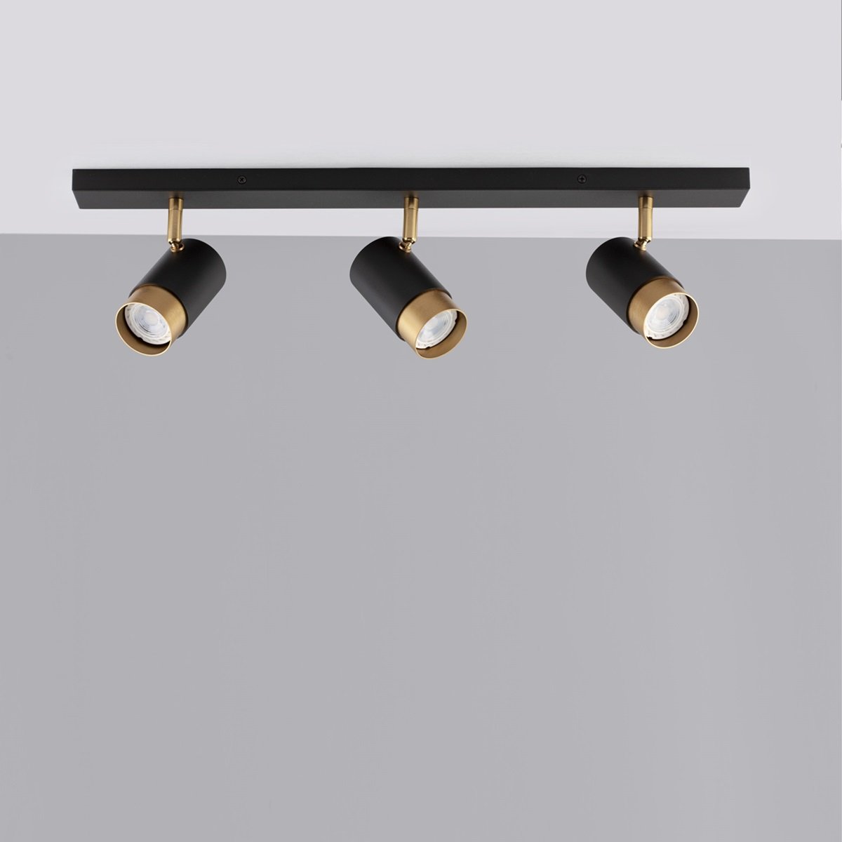 Nova Luce 9111435 POGNO Deckenleuchte 3-flammig Schwarz Gold GU10