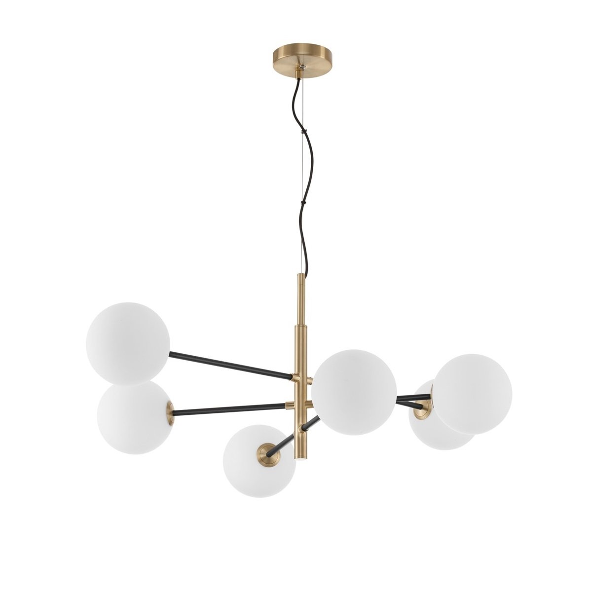 Nova Luce 9143306 VITRA Pendelleuchte 6-flammig Gold Weiss Schwarz G9