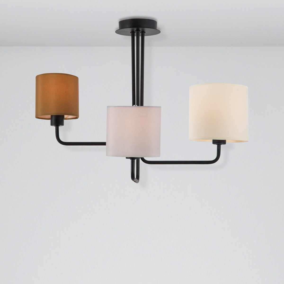 Nova Luce 9151403 BITONTO Pendelleuchte 3-flammig Schwarz Grau Braun Elfenbein