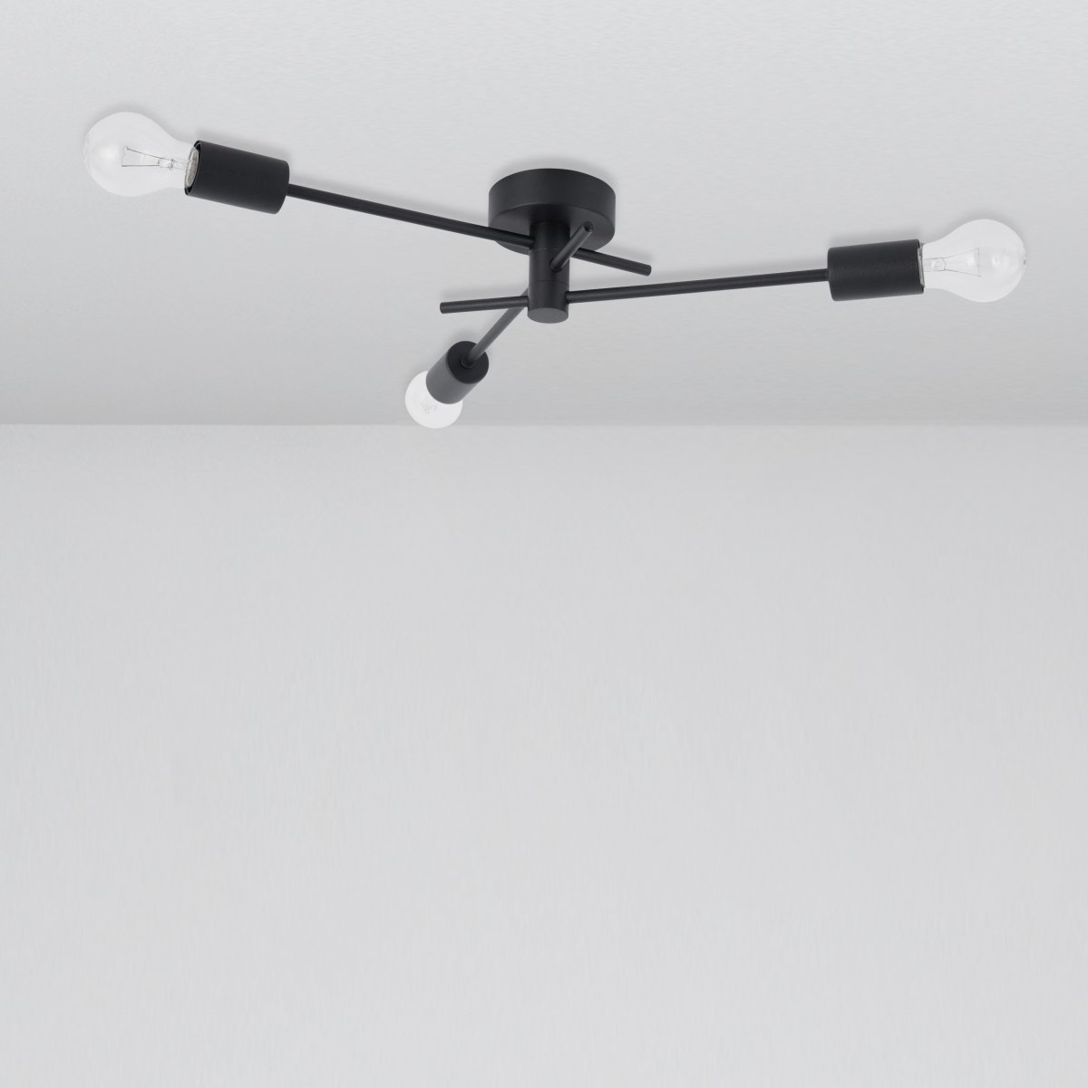 Nova Luce 9156303 GRANSO Deckenleuchte 3-flammig Schwarz E27