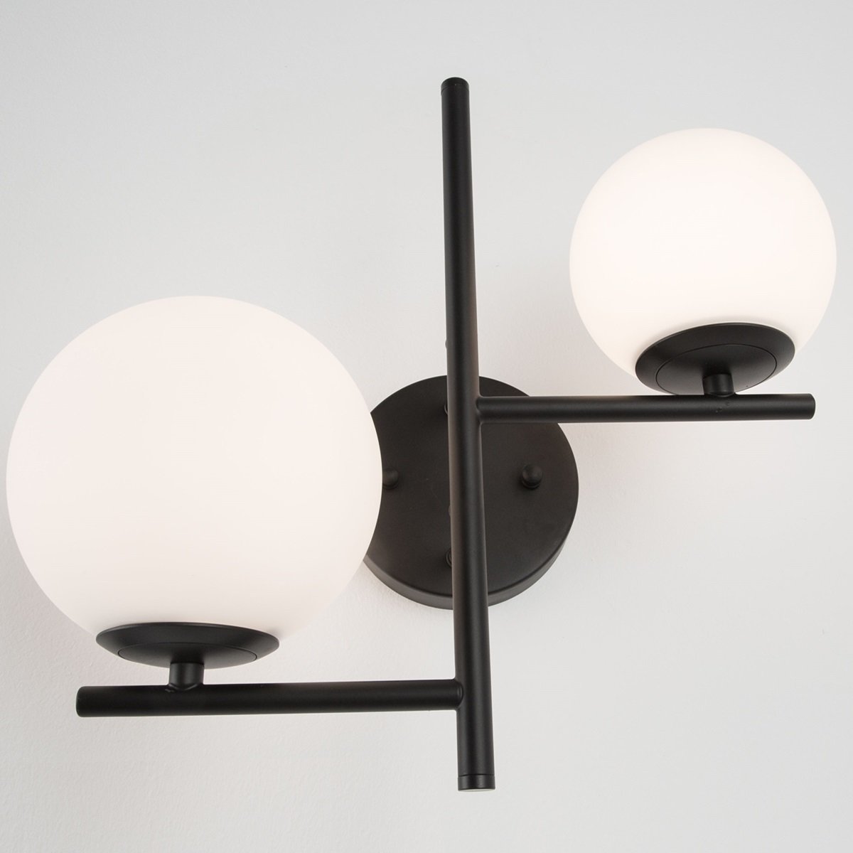 Nova Luce 9190421 IMPERO Wandleuchte 2-flammig Schwarz Weiss G9