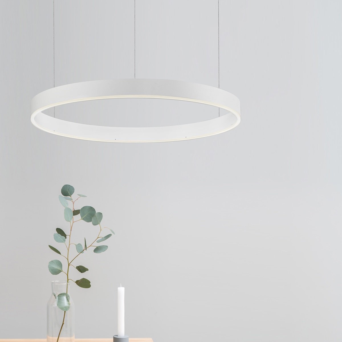 Nova Luce 9190740 MOTIF LED Pendelleuchte 60cm 3000K Weiss dimmbar