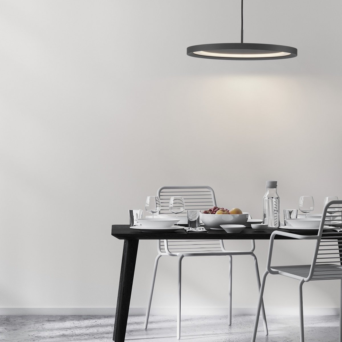 Nova Luce 9212909 ANDRIA LED Pendelleuchte 40cm 3000K Schwarz dimmbar