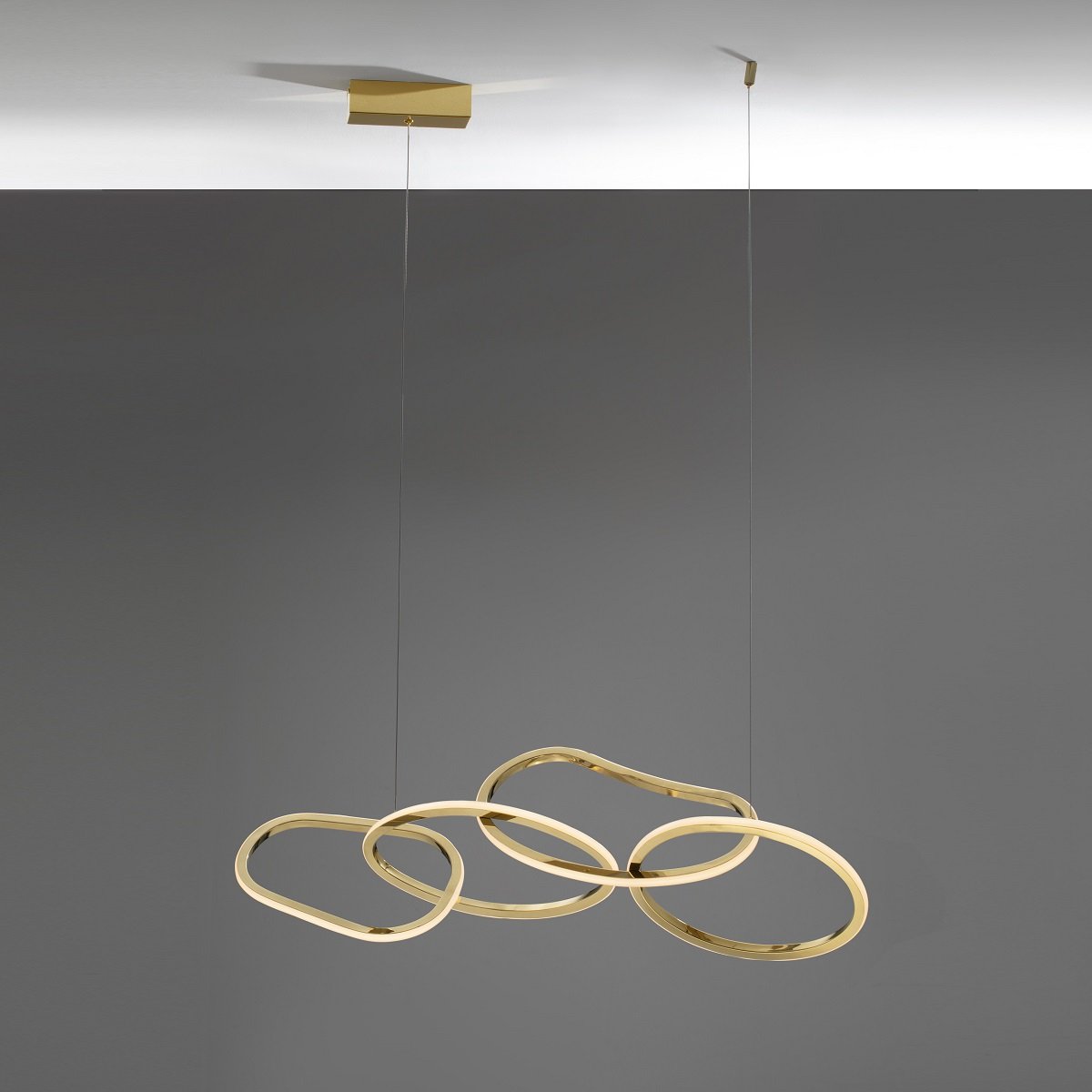 Nova Luce 9248111 GIRISH LED Pendelleuchte 100cm 3000K Gold dimmbar