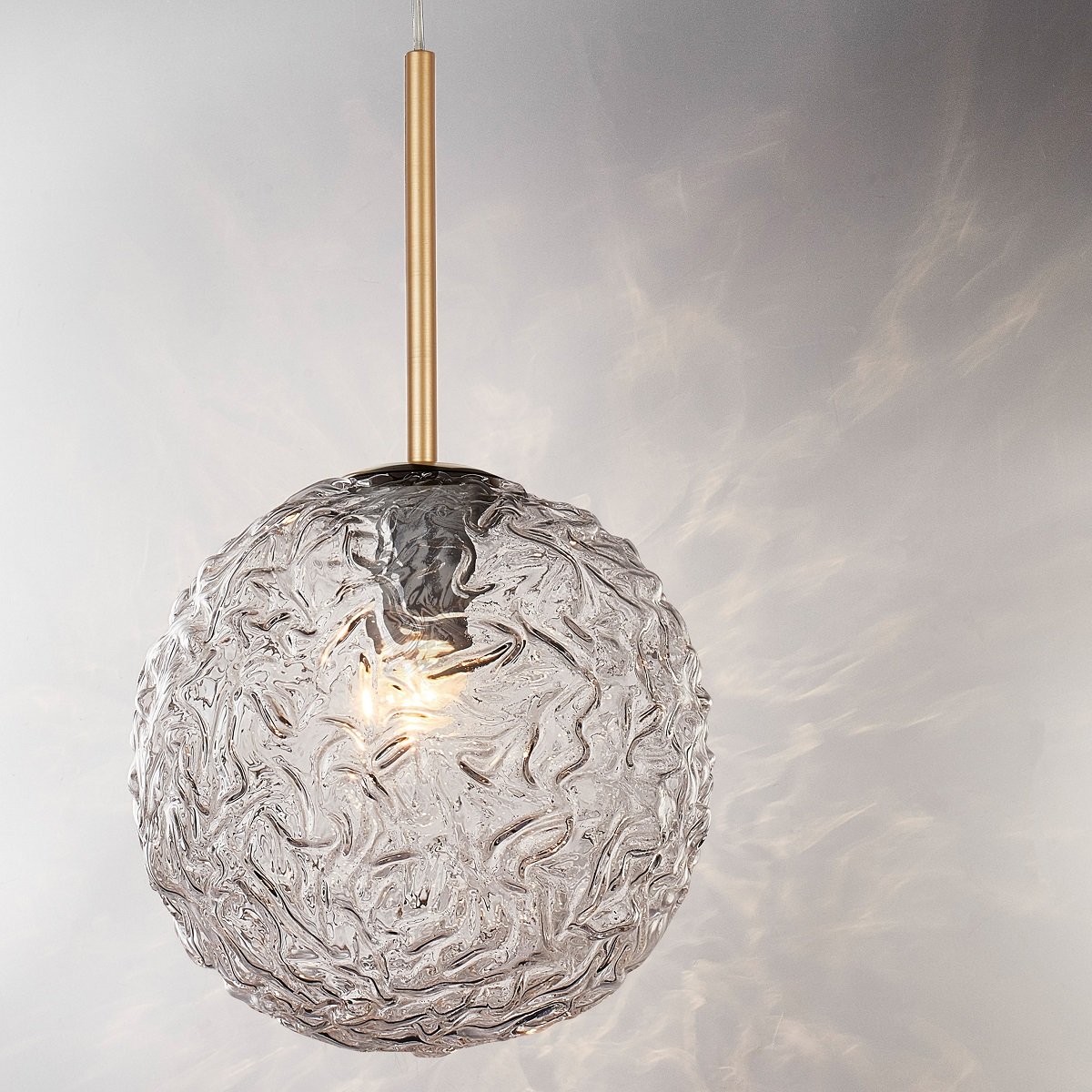 Nova Luce 9260211 MIRANO Pendelleuchte 30cm Gold Transparent E27