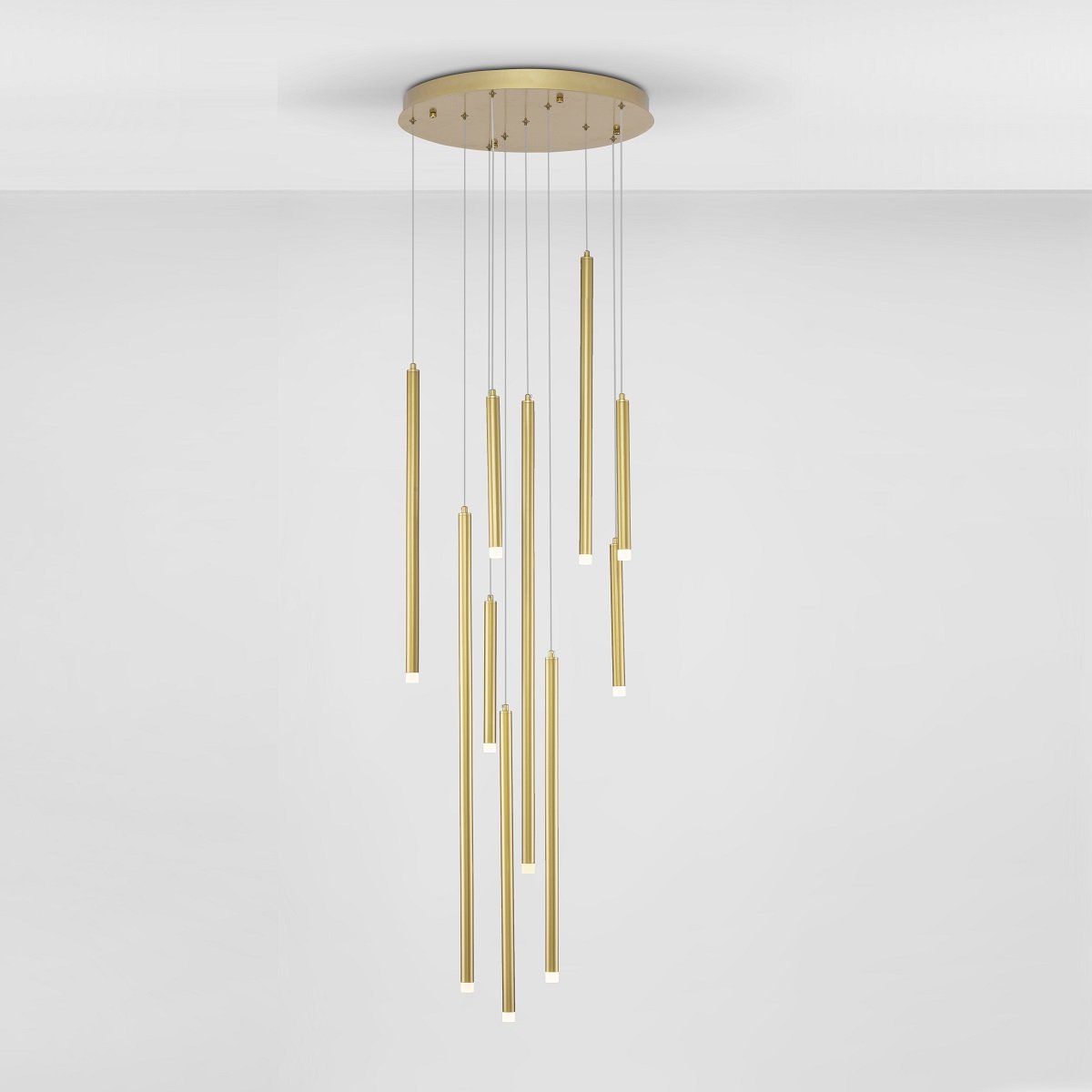 Nova Luce 9287940 TRIMLE LED Pendelleuchte 10-flammig 3000K Gold