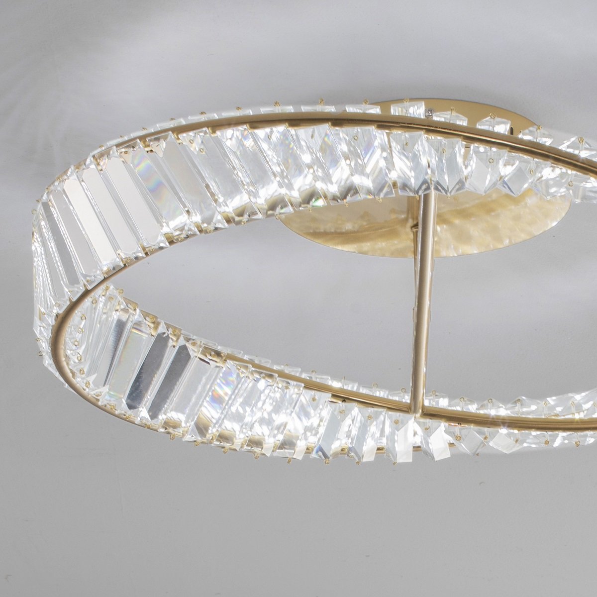 Nova Luce 9333060 AURELIA LED Deckenleuchte 60cm 3500K Gold Kristall