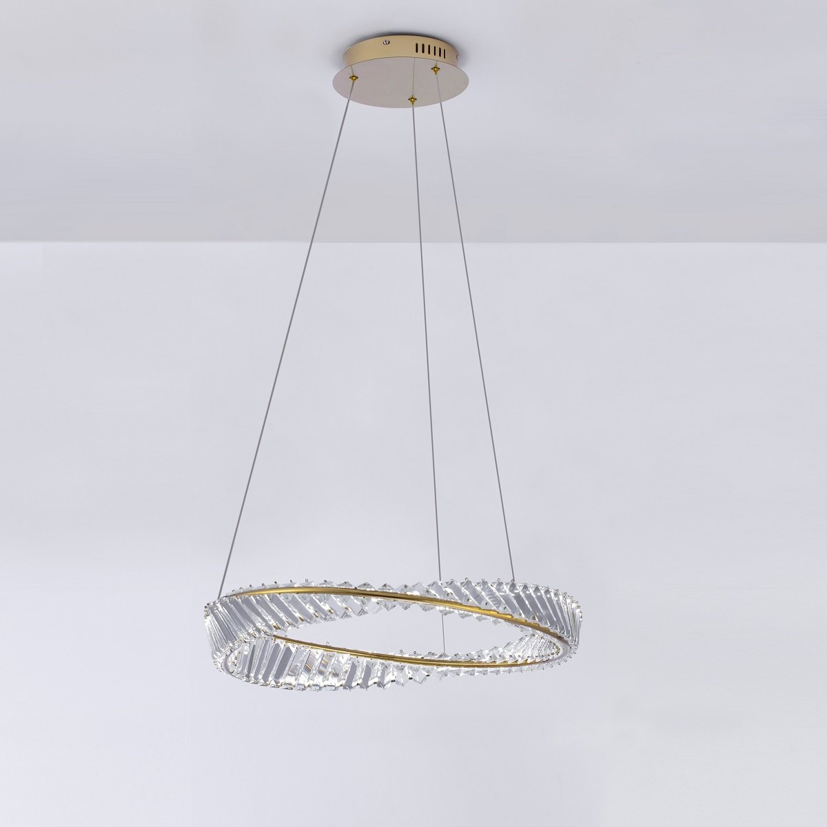 Nova Luce 9333061 AURELIA LED Pendelleuchte 60cm 3500K Gold Kristall