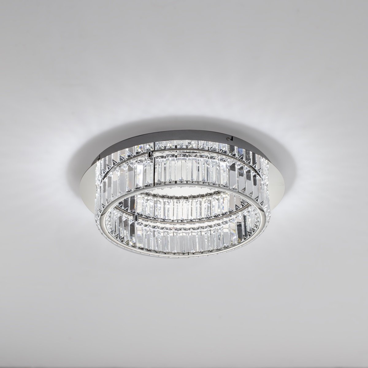 Nova Luce 9333071 AURELIA LED Deckenleuchte 50cm 3500K Chrom Kristall
