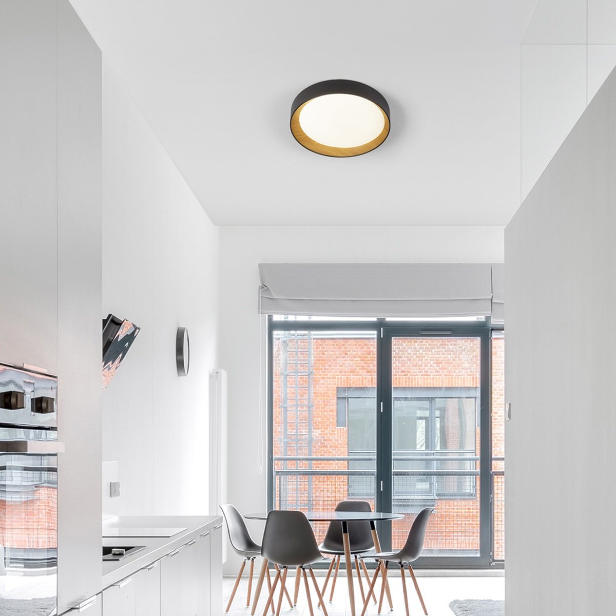Nova Luce 9345527 STAKE LED Deckenleuchte 45cm 3000K Schwarz dimmbar