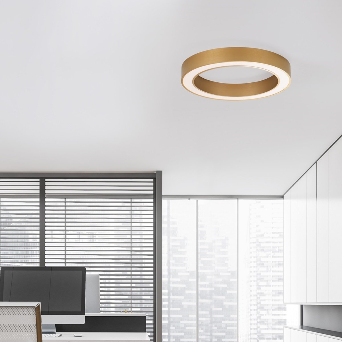 Nova Luce 9345634 MORBIDO LED Deckenleuchte 60cm 2700-4000K Messing Gold