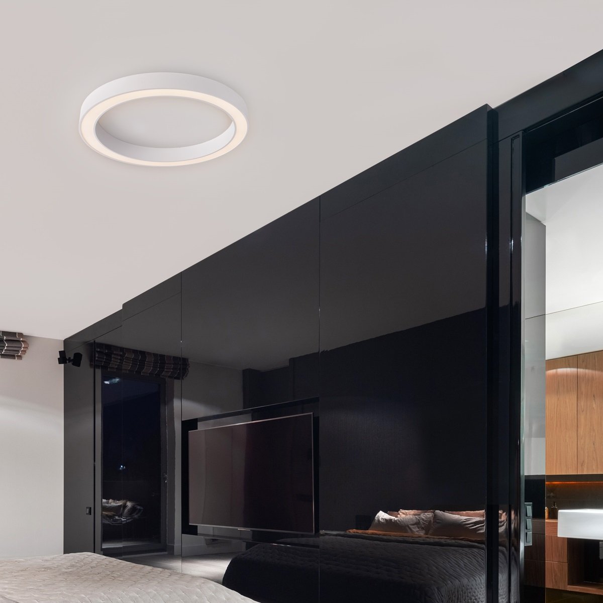 Nova Luce 9345635 MORBIDO LED Deckenleuchte 80cm 2700-4000K Weiss dimmbar