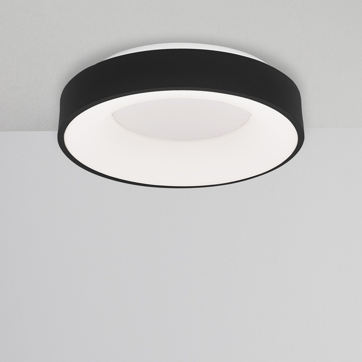 Nova Luce 9353831 RANDO THIN LED Deckenleuchte 38cm 3000K Schwarz dimmbar