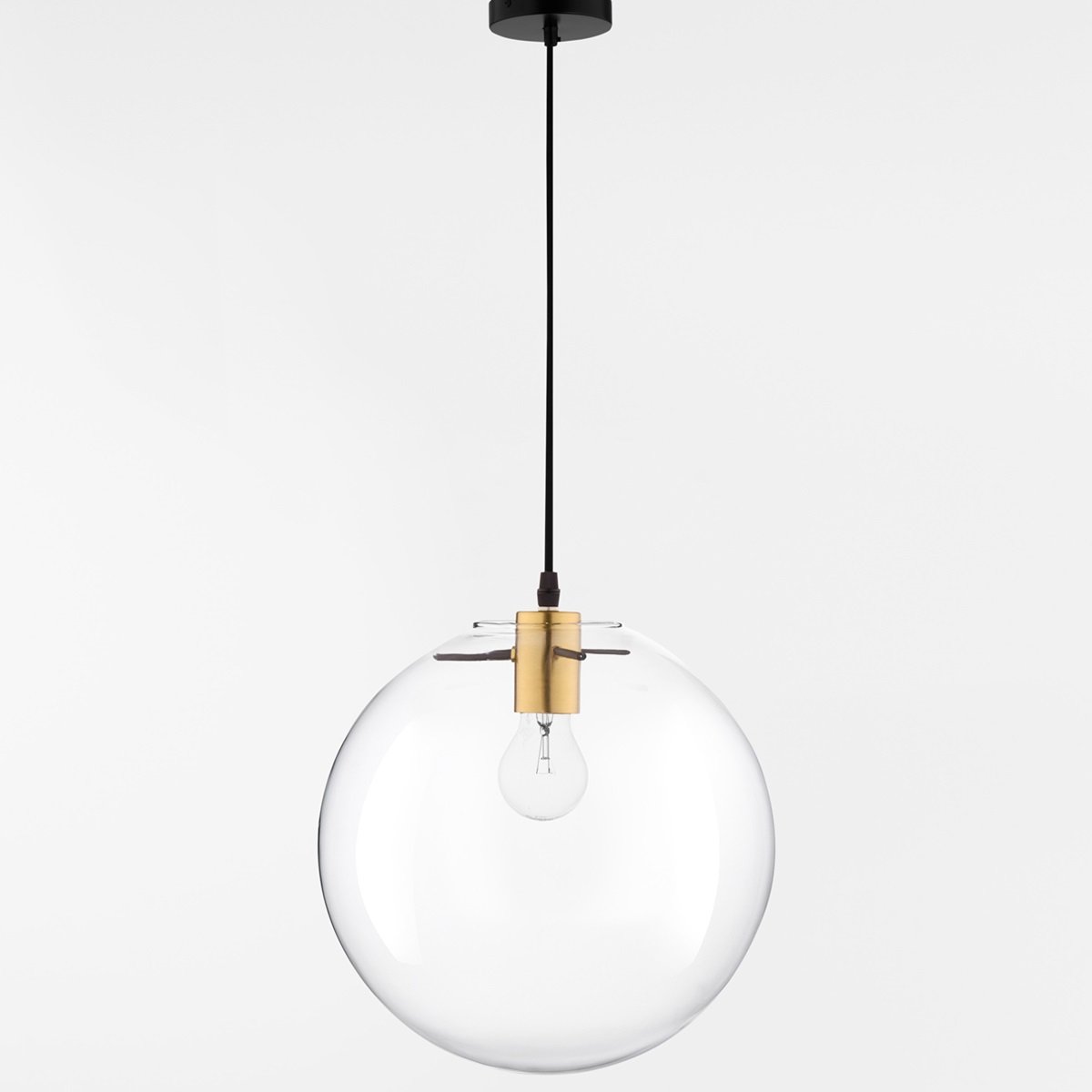 Nova Luce 9416925 MIRALE Pendelleuchte 25cm Schwarz Gold Transparent E27