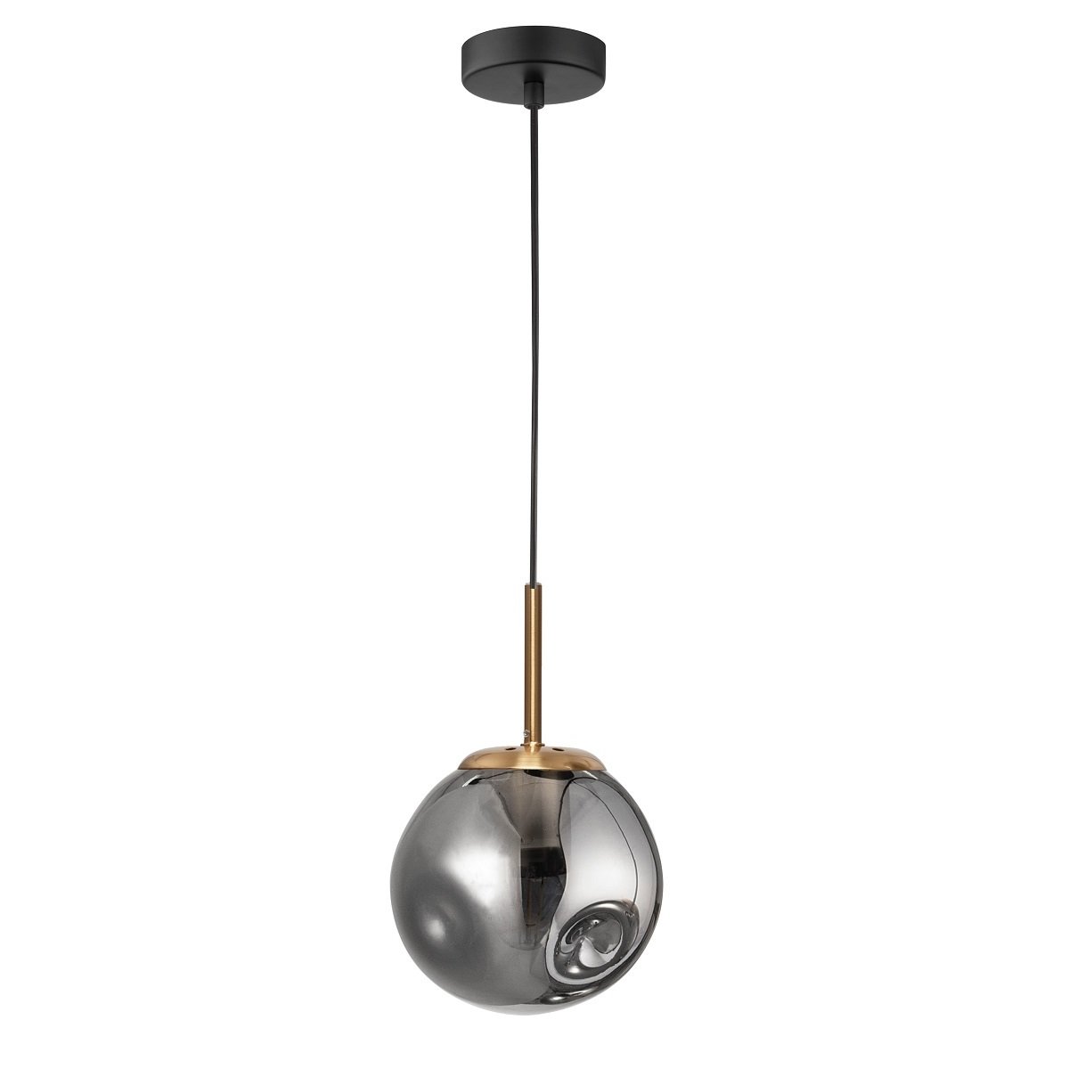Nova Luce 9426751 SPADA Pendelleuchte 1-flammig Gold Schwarz Rauchiggrau E27