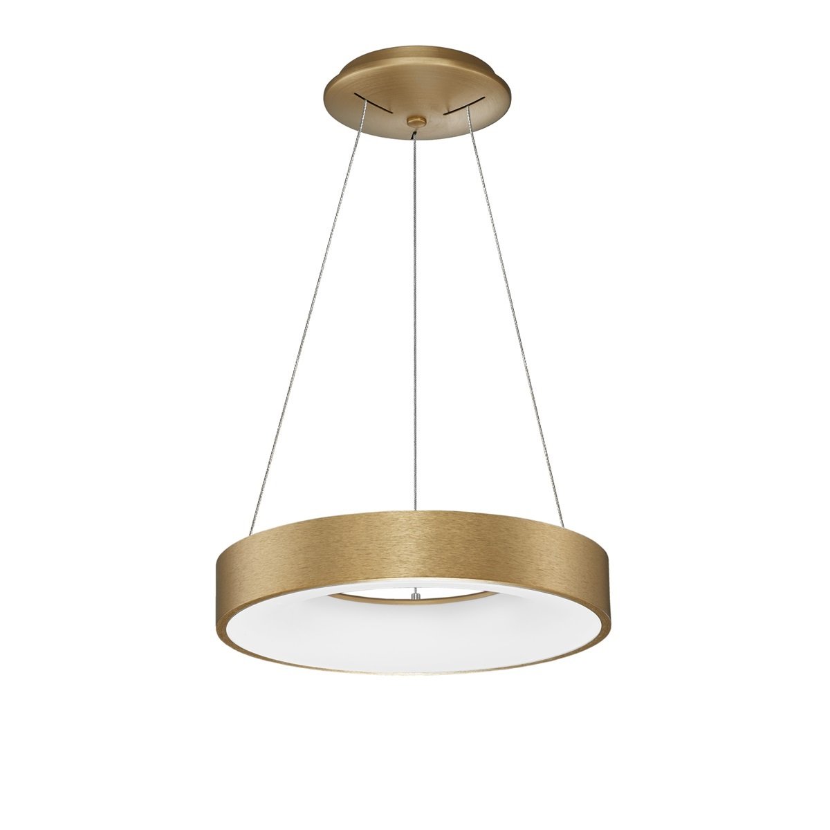 Nova Luce 9453432 RANDO THIN LED Pendelleuchte 38cm 3000K Gold geb�rstet dimmbar