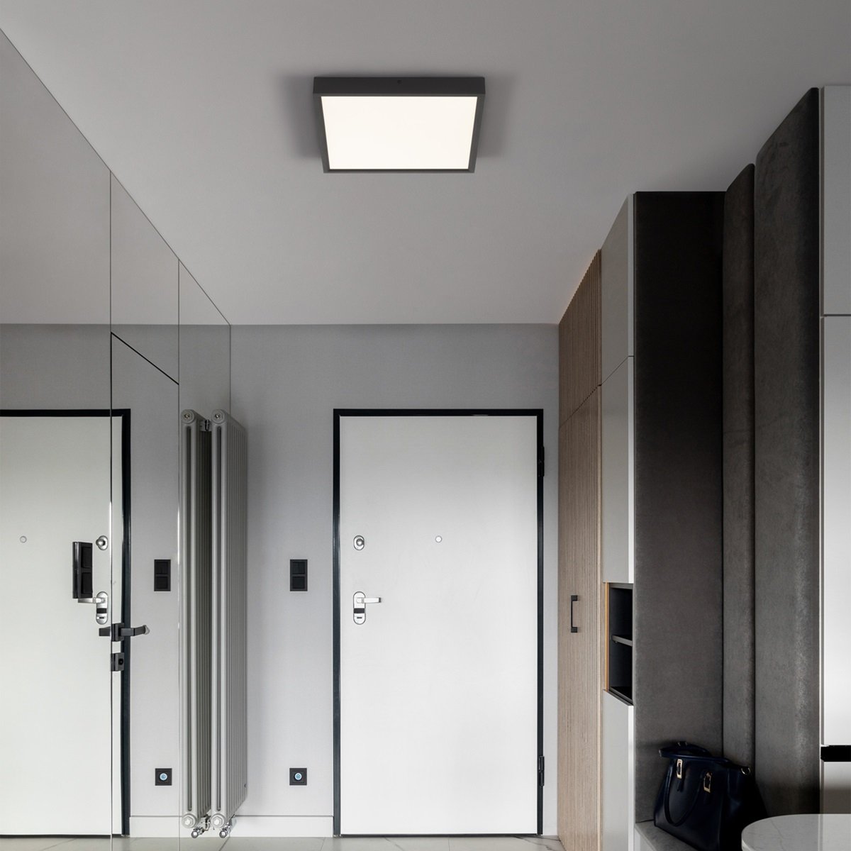 Nova Luce 9501211 ITOS LED Deckenleuchte 40x40cm 3000K Schwarz