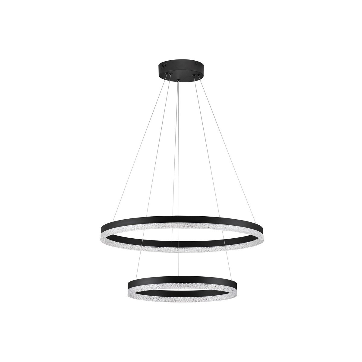 Nova Luce 9530229 ADRIA LED Pendelleuchte 2-flammig 60cm 3000K Schwarz dimmbar