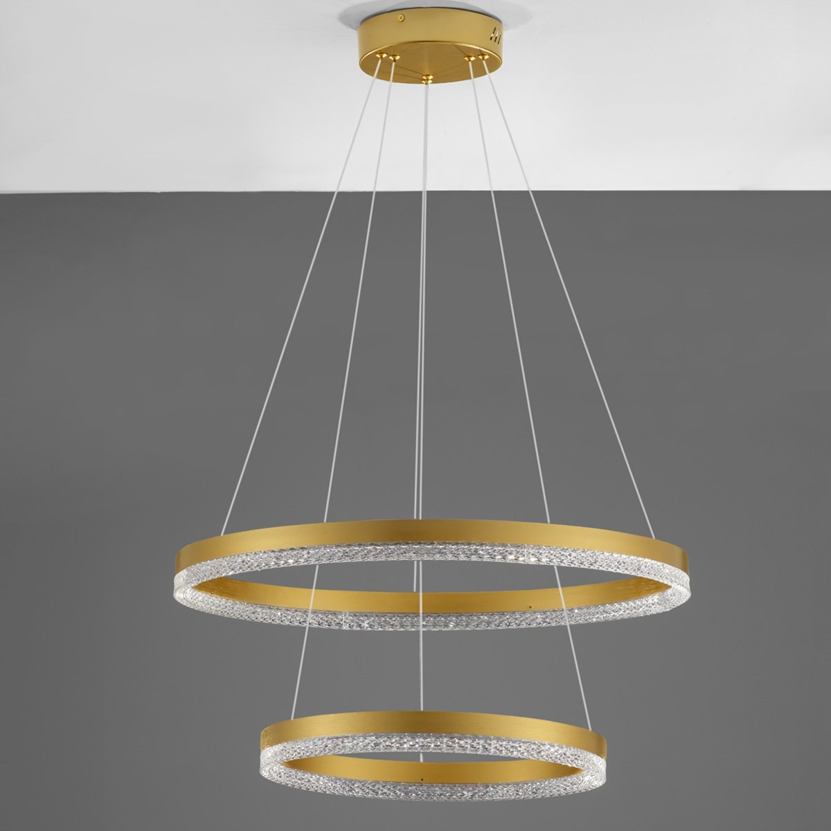 Nova Luce 9530230 ADRIA LED Pendelleuchte 2-flammig 60cm 3000K Messing Gold