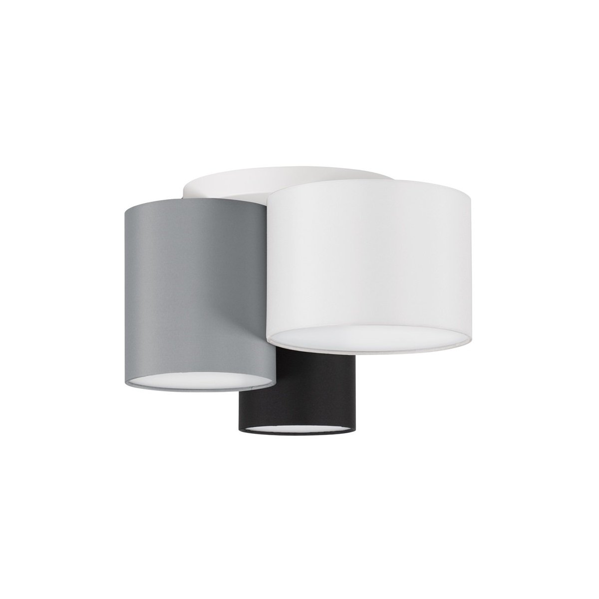 Nova Luce 9555805 BRYSON Deckenleuchte 3-flammig Schwarz Weiss Grau E27