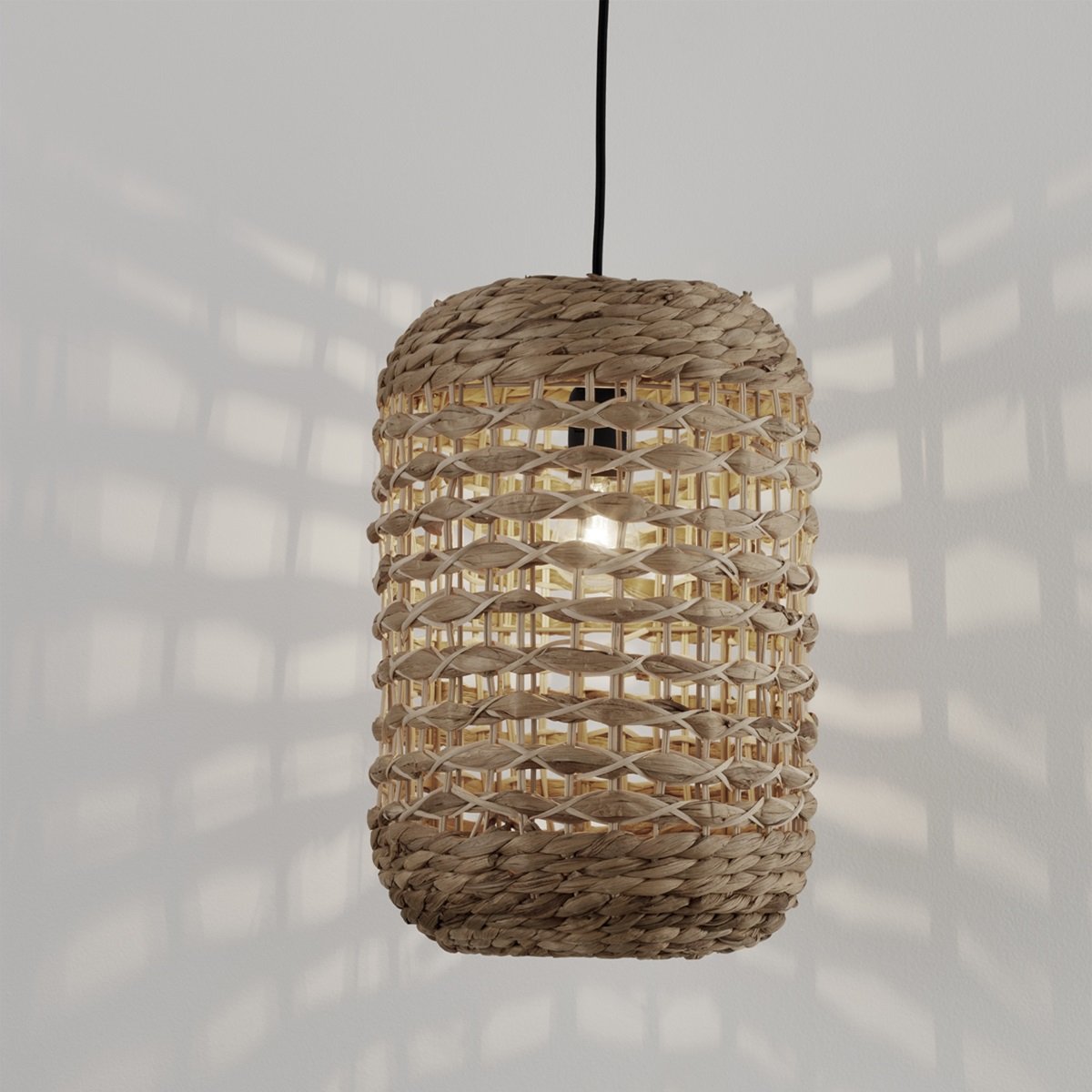 Nova Luce 9586507 GRIFFIN Pendelleuchte 42,5cm Natur E27