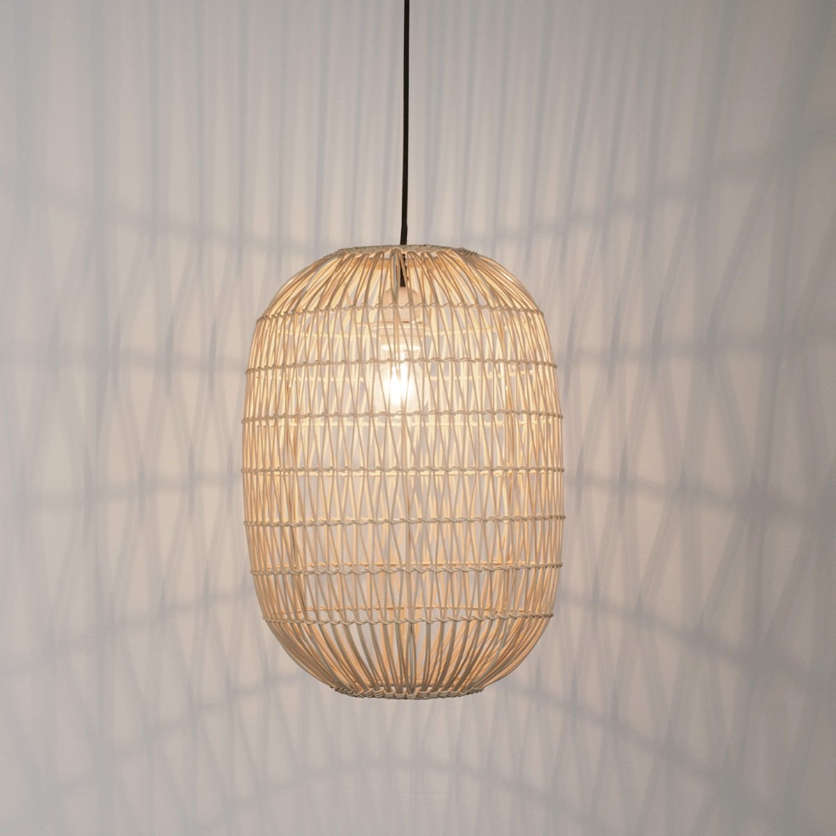 Nova Luce 9586766 MELODY Pendelleuchte 42x30cm Natur E27