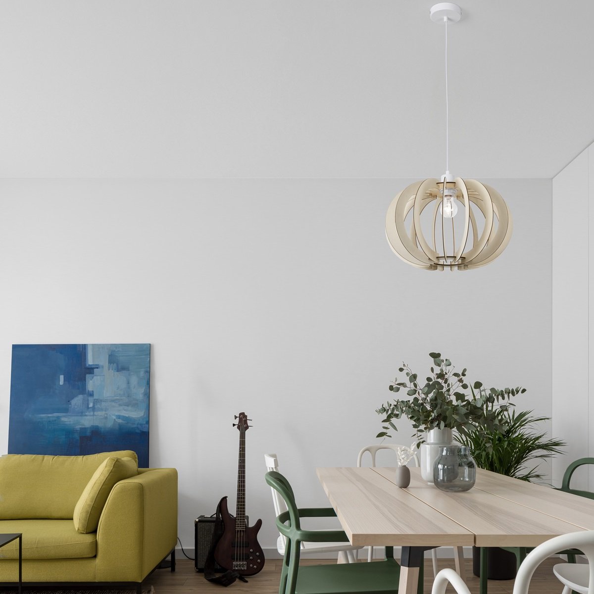 Nova Luce 9620123 OTTOLINE Pendelleuchte Naturholz E27