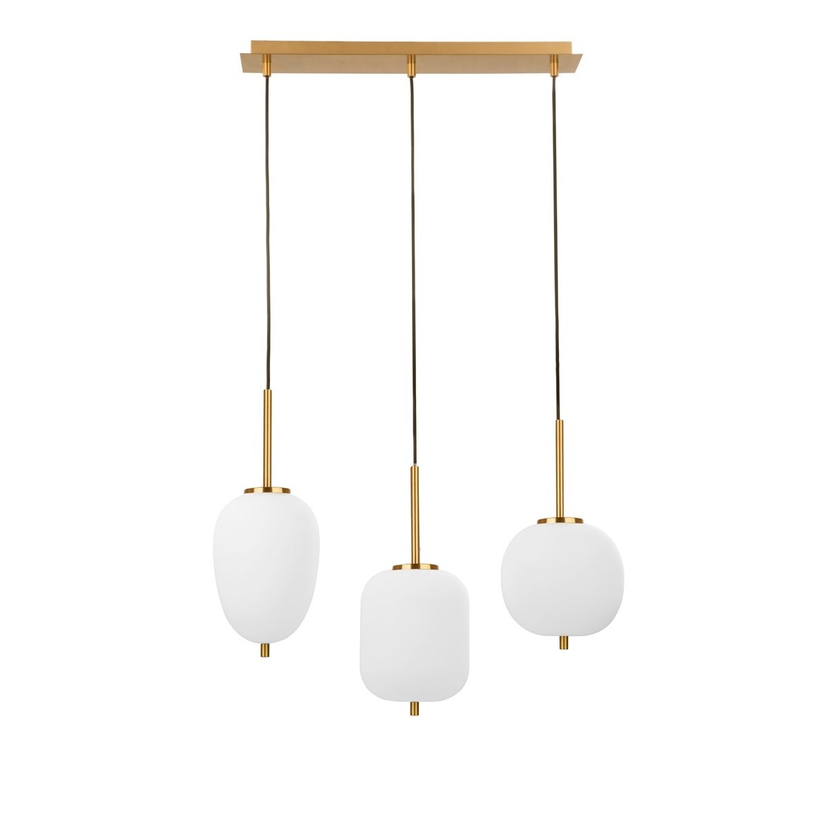 Nova Luce 9624067 LATO Pendelleuchte 3-flammig Gold Opal E14