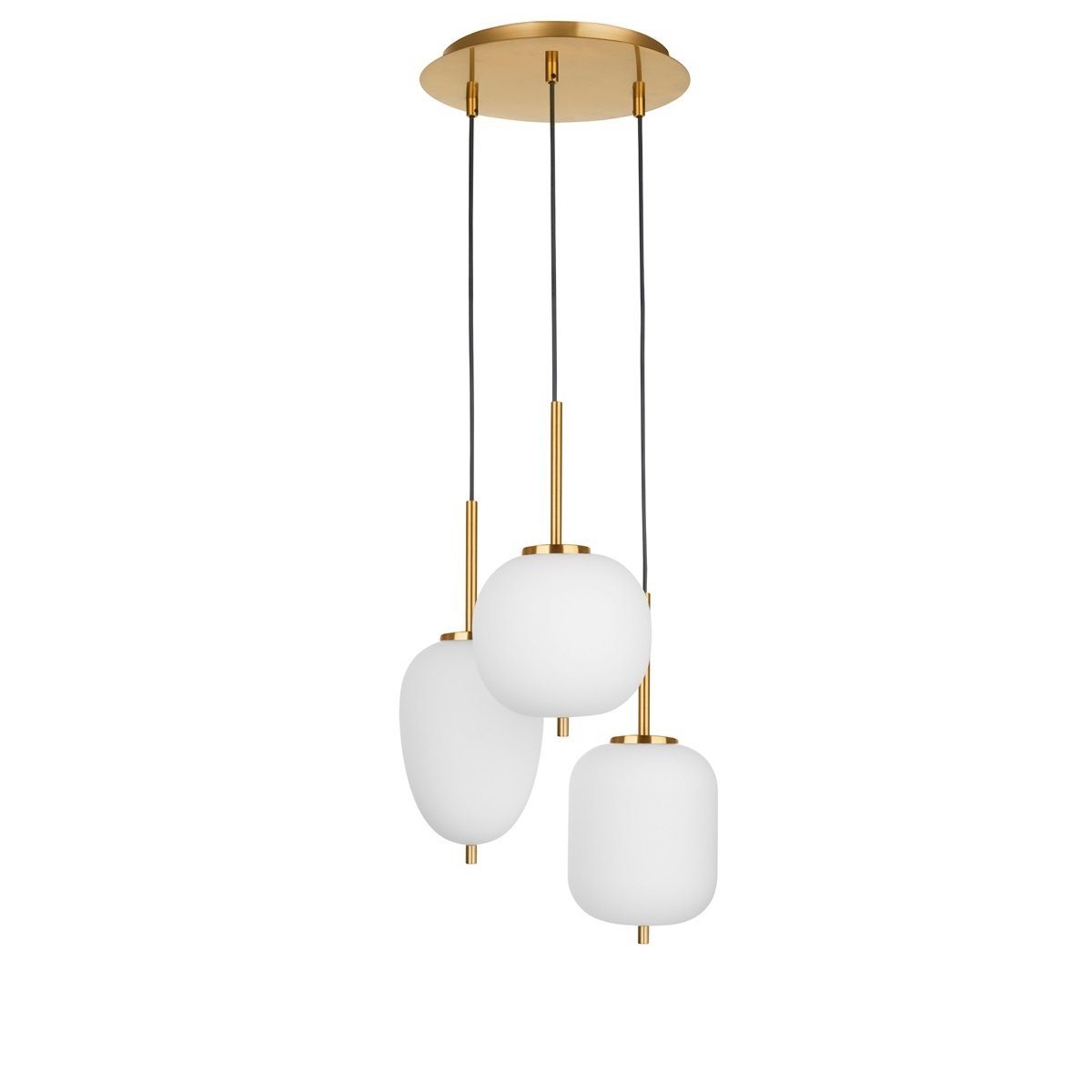 Nova Luce 9624068 LATO Pendelleuchte rund 3-flammig Gold Opal E14