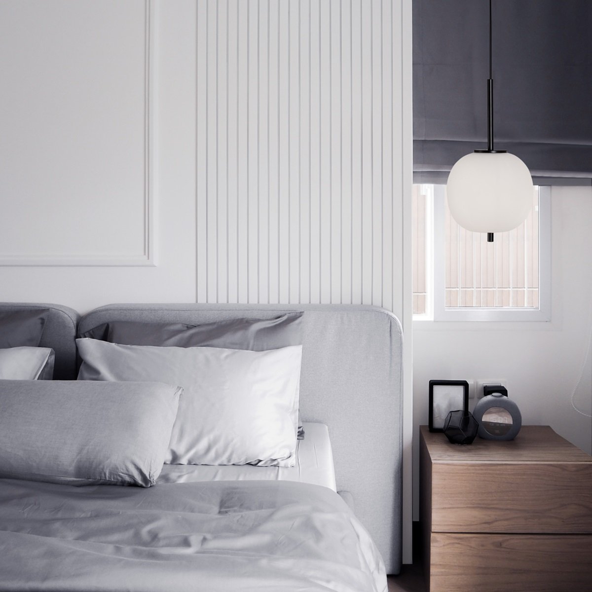 Nova Luce 9624074 LATO Pendelleuchte 18,5cm Schwarz Opal E14