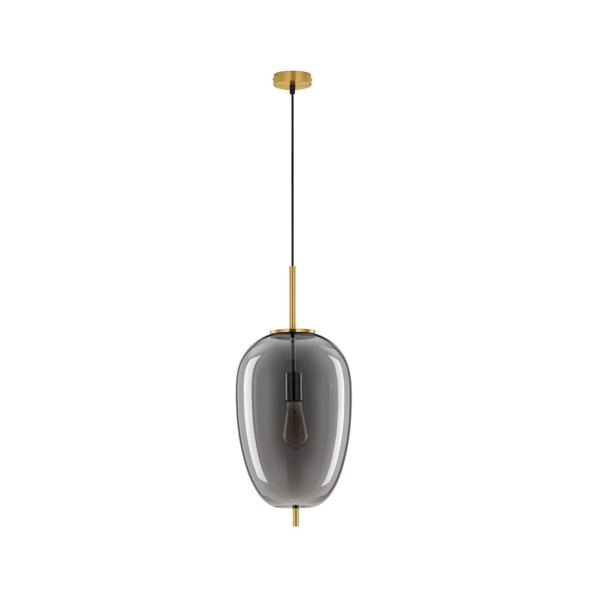 Nova Luce 9624081 LATO Pendelleuchte 27cm Gold Rauchglas E27