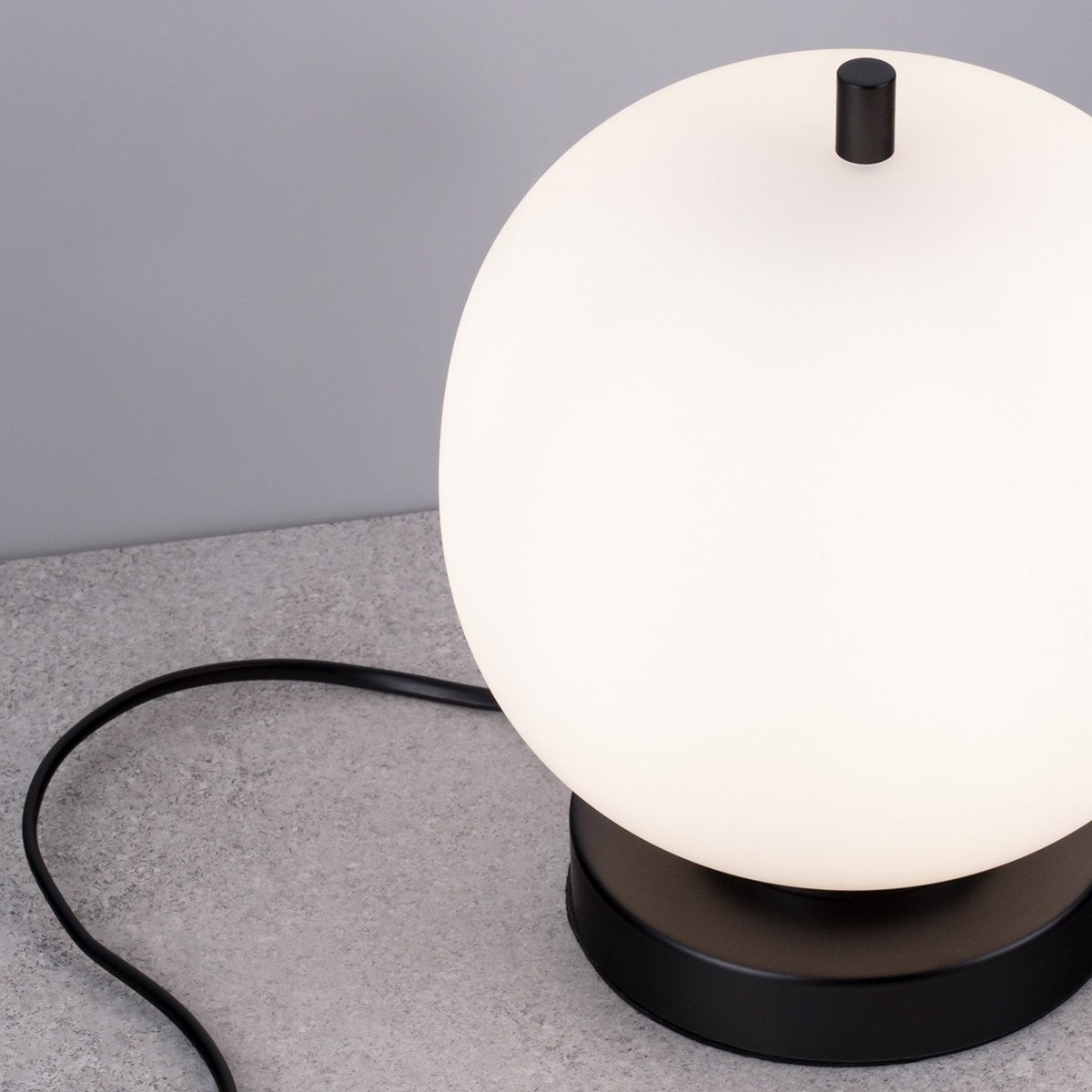 Nova Luce 9624085 LATO Tischleuchte 22,5cm Schwarz Opal E14