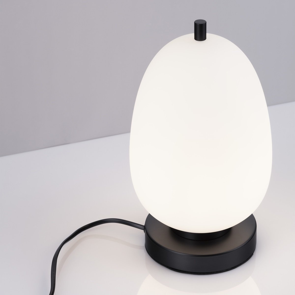 Nova Luce 9624089 LATO Tischleuchte 28cm Schwarz Opal E14