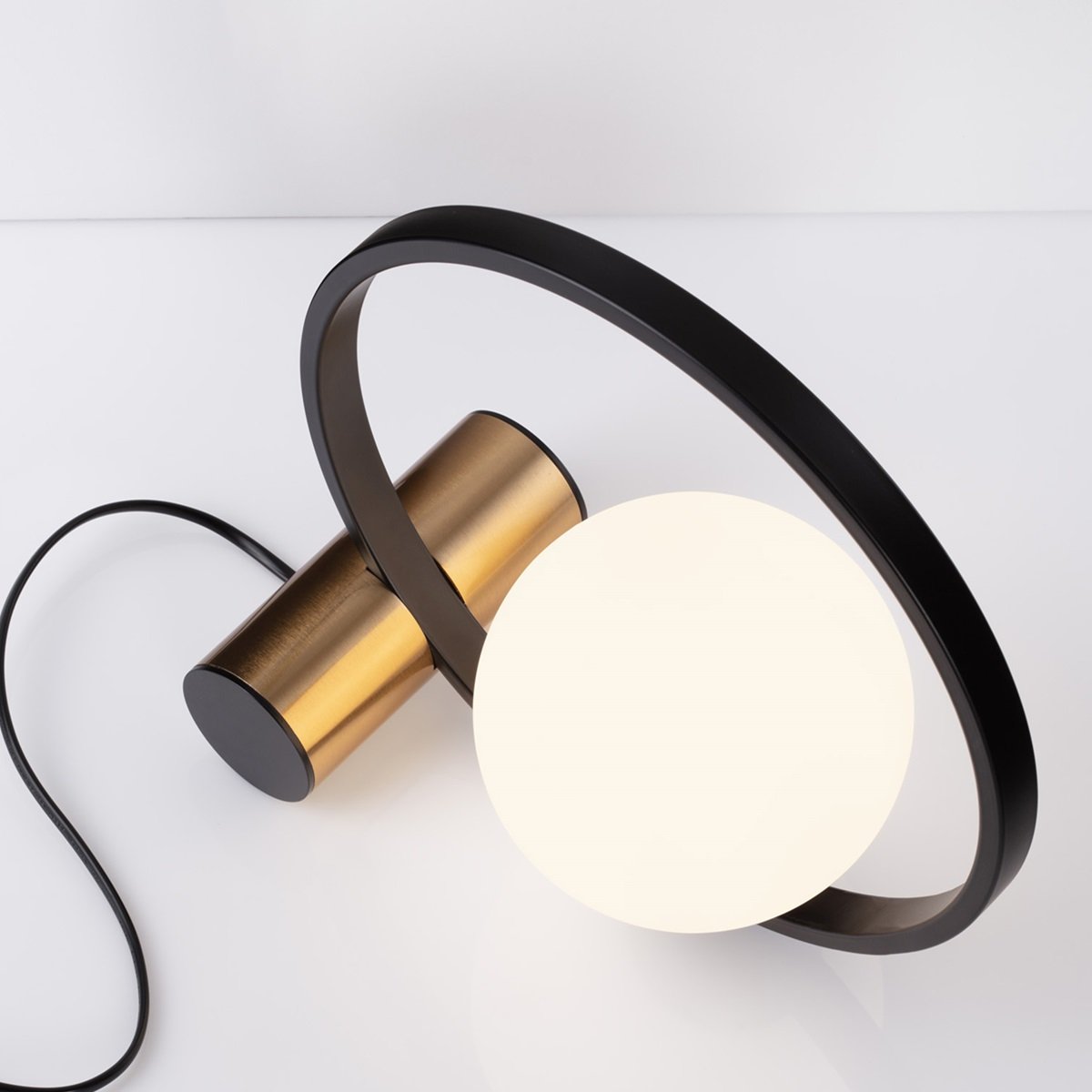 Nova Luce 9624094 NESO Tischleuchte Gold Schwarz Weiss E14