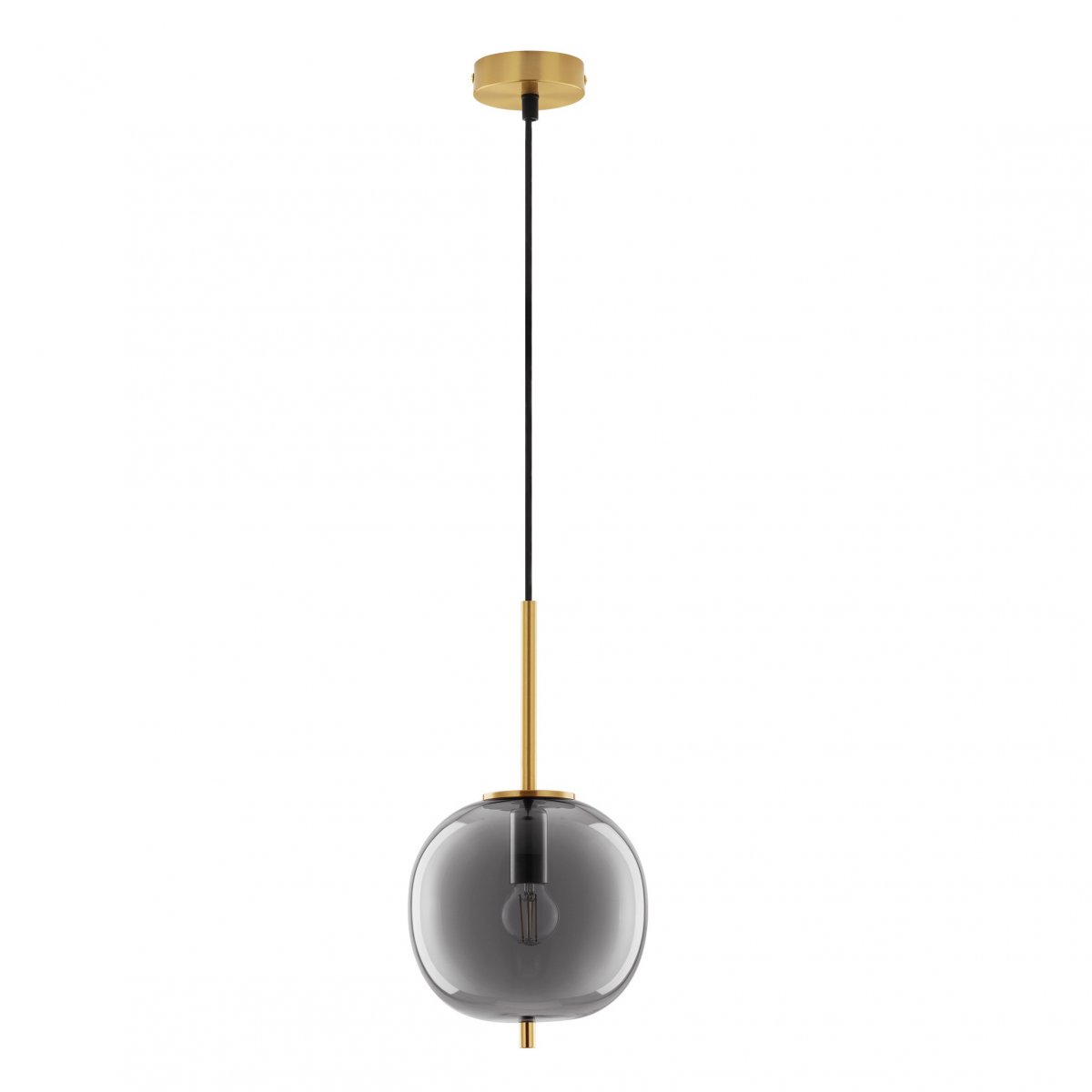 Nova Luce 9624096 LATO Pendelleuchte 18,5cm Gold Rauchglas E14