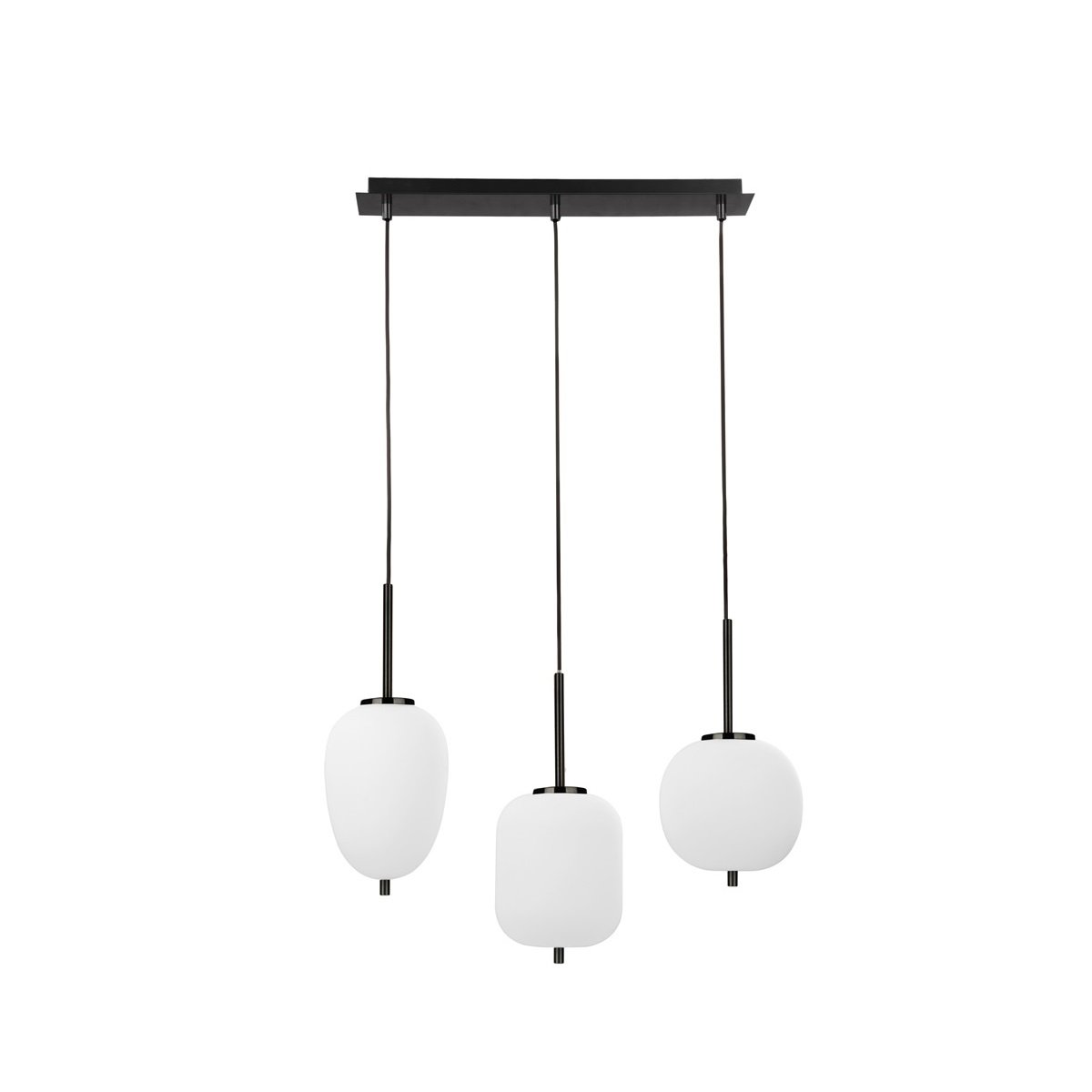 Nova Luce 9624099 LATO Pendelleuchte 3-flammig Schwarz Opal E14