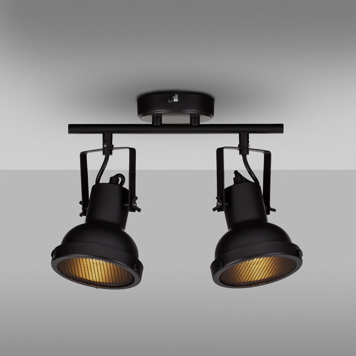 Nova Luce 9624104 RUVI Deckenleuchte 2-flammig Schwarz GU10