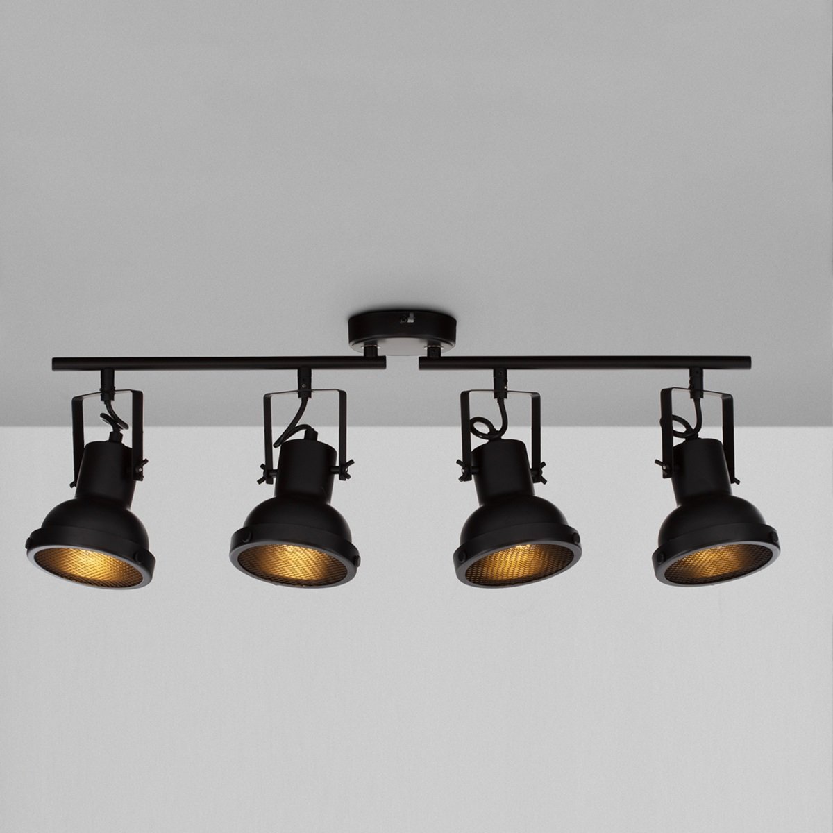 Nova Luce 9624106 RUVI Deckenleuchte 4-flammig Schwarz GU10