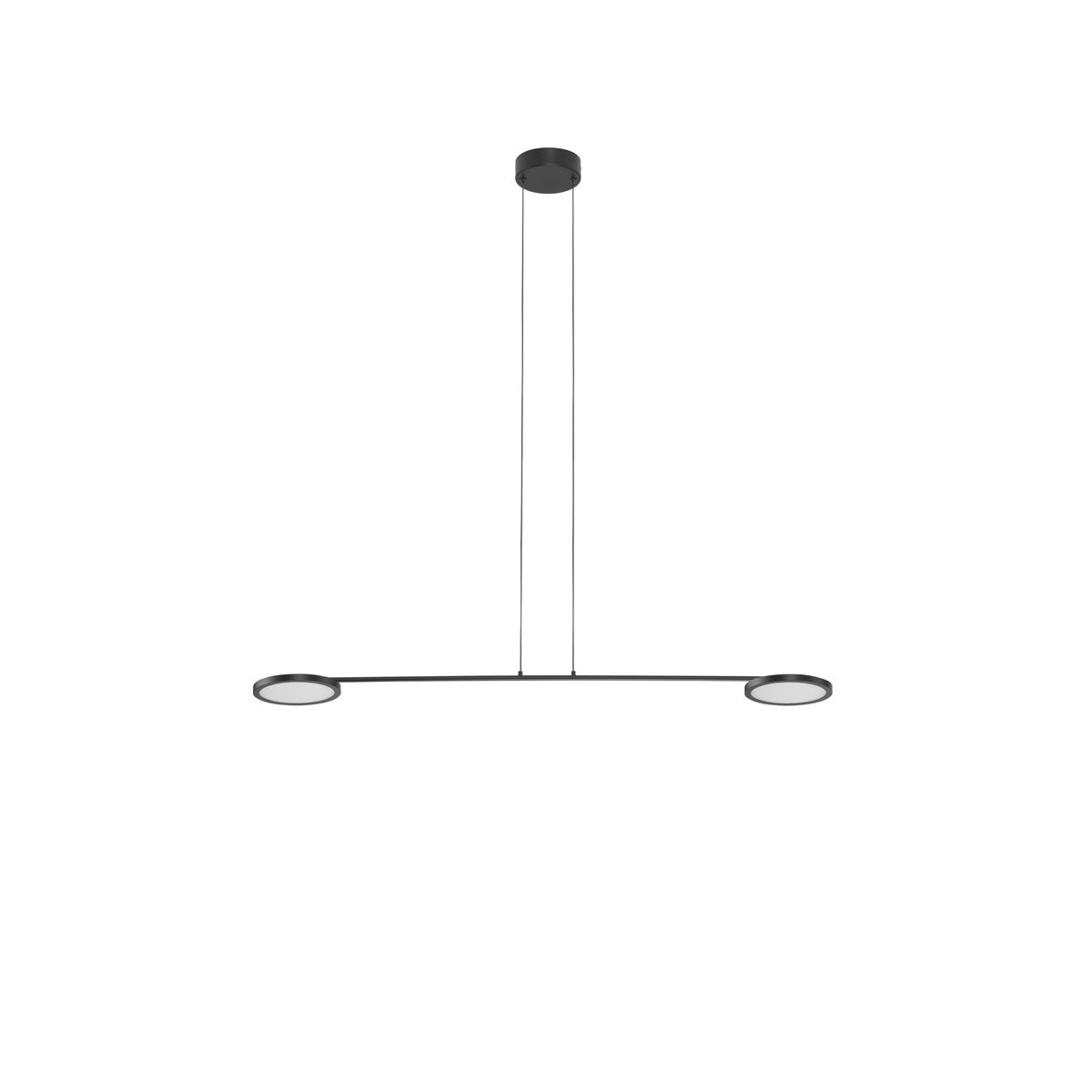 Nova Luce 9695252 SCOPE LED Pendelleuchte 2-flammig 3000K Schwarz dimmbar