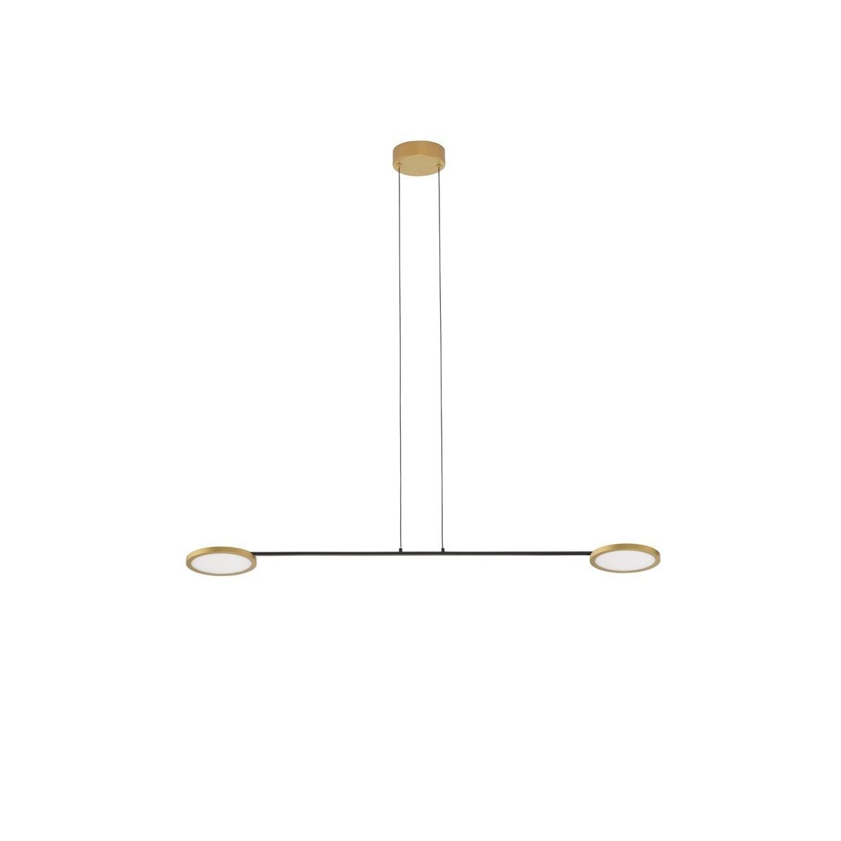 Nova Luce 9695253 SCOPE LED Pendelleuchte 2-flammig 3000K Gold Schwarz dimmbar