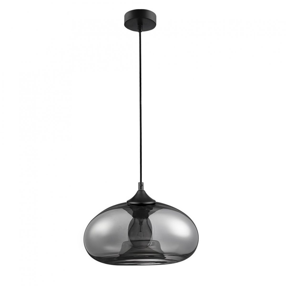 Nova Luce 9726482 SAVAZ Pendelleuchte 14cm Schwarz Chrom E27