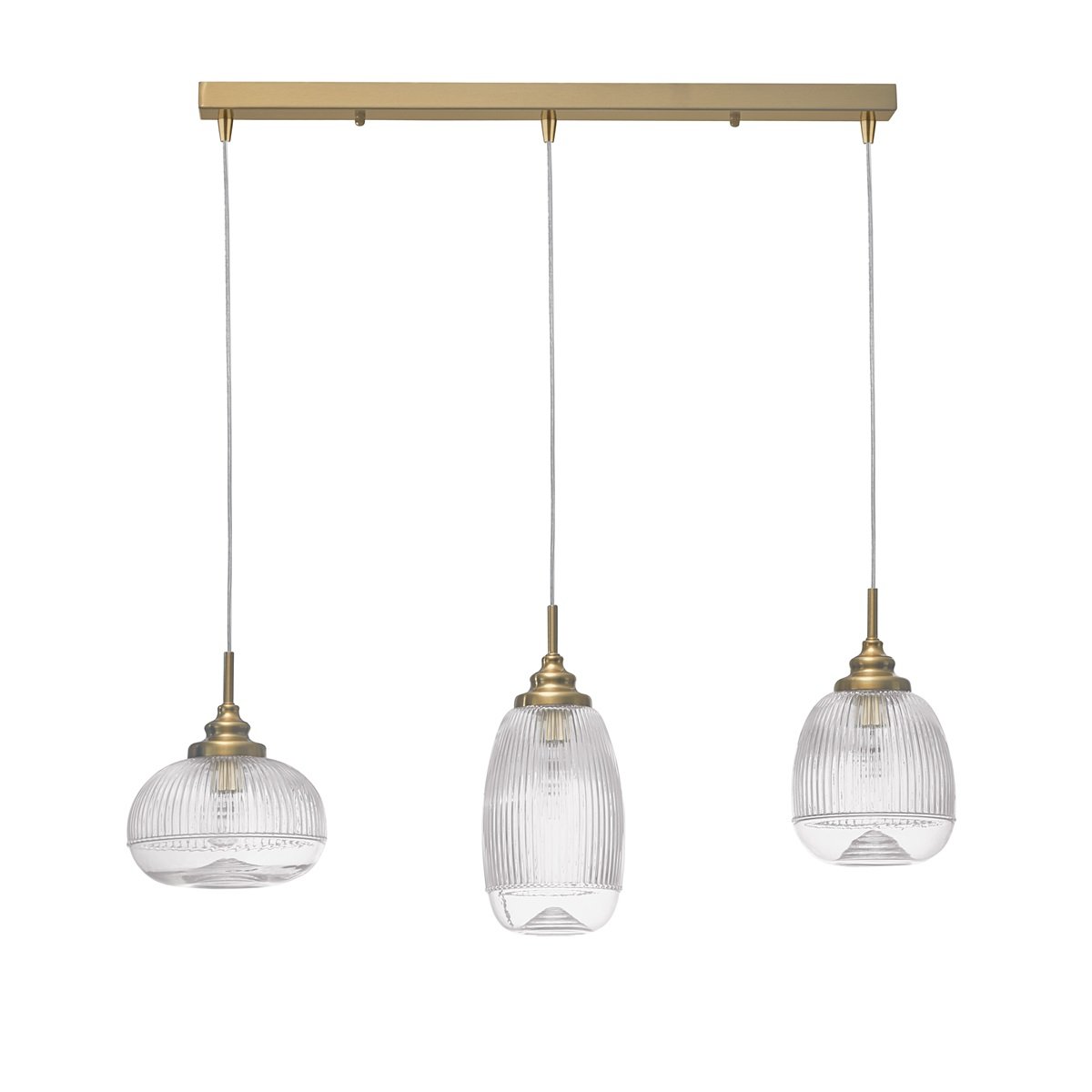 Nova Luce 9731216 MOND Pendelleuchte 3-flammig Gold Transparent E14