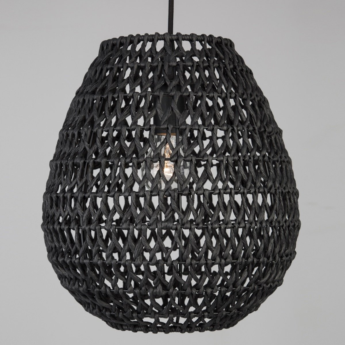 Nova Luce 9858713 GRIFFIN Pendelleuchte 33cm Schwarz E27