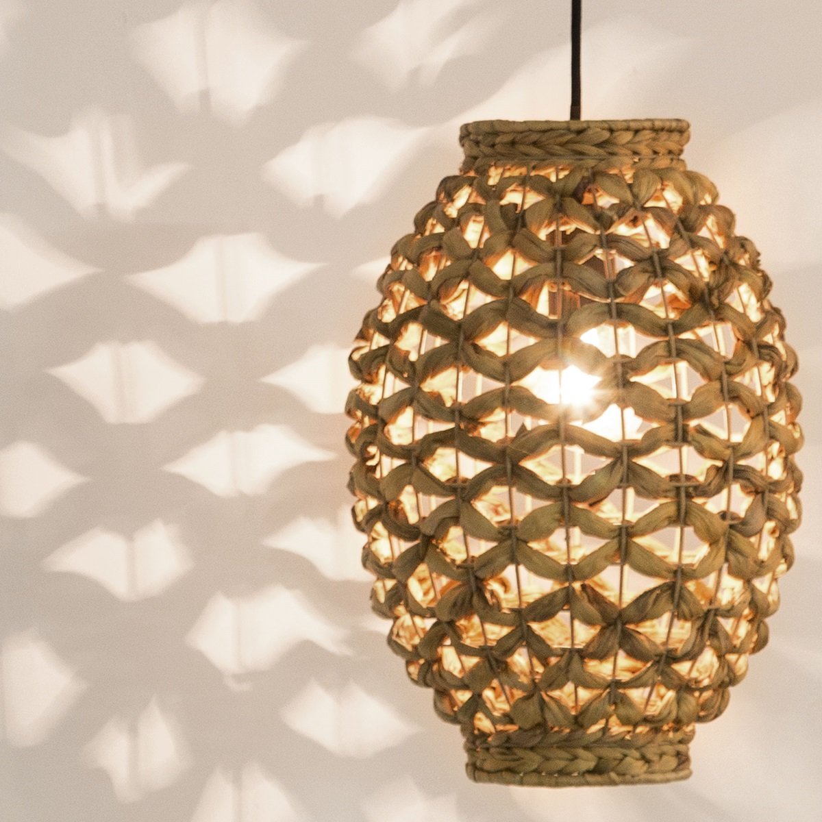 Nova Luce 9858748 GRIFFIN Pendelleuchte 35,5cm Natur E27