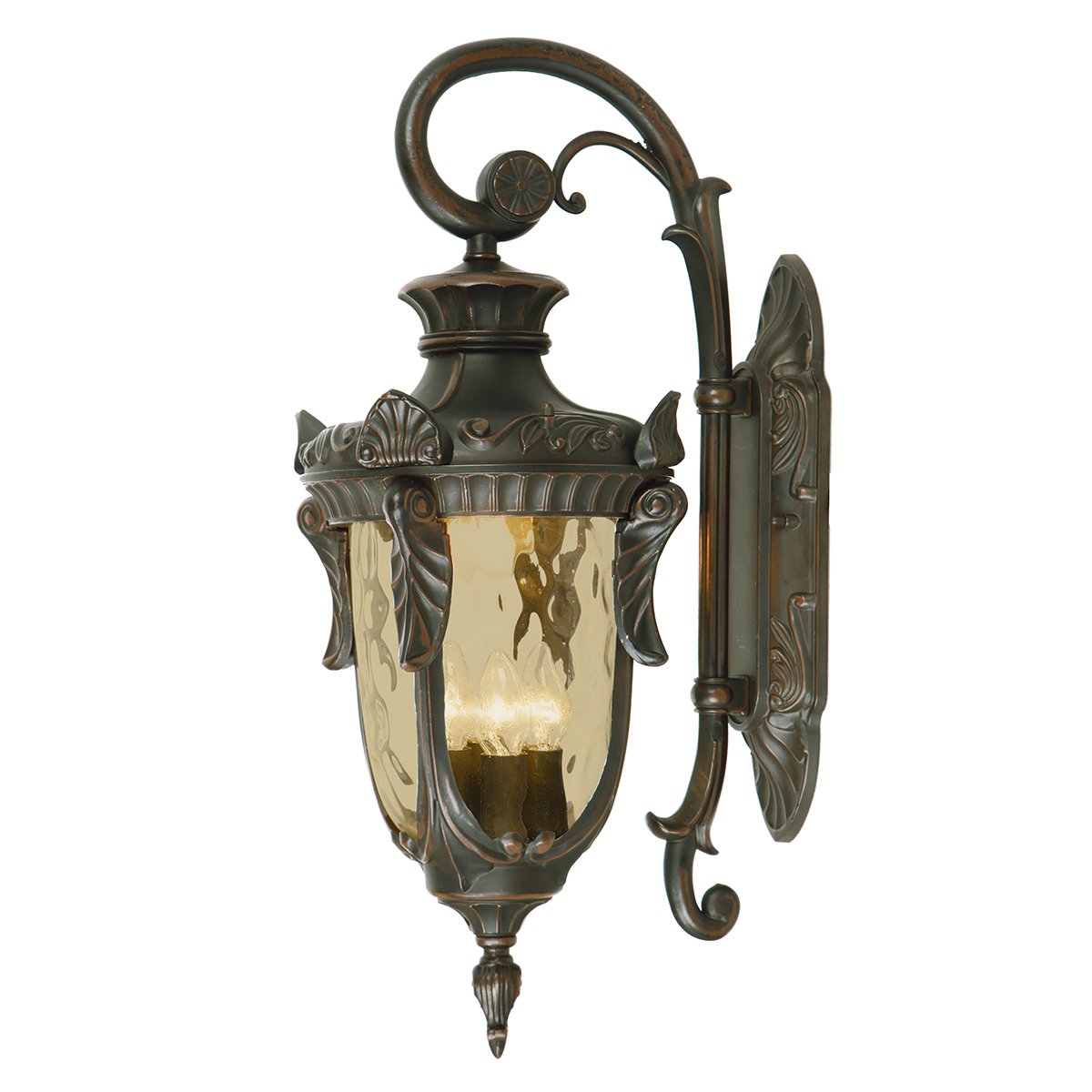 Elstead Lighting Philadelphia Wandleuchte Down Large 3-Light Altbronze IP44 E14