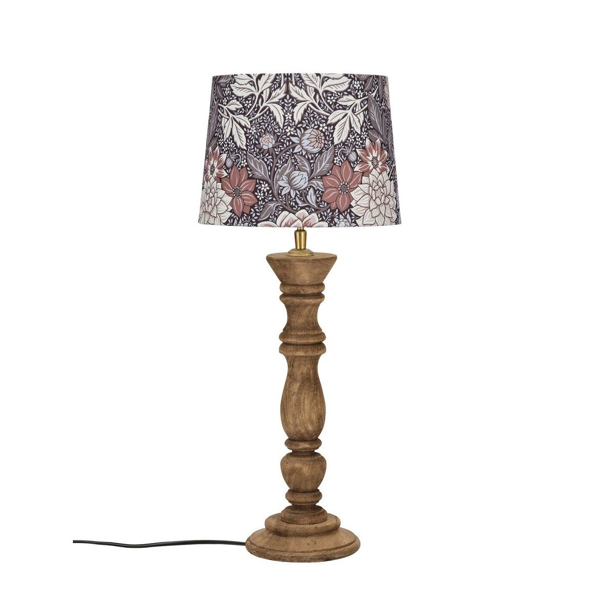 PR Home 1304608-7689 Tischleuchte Lodge Holz Schirm Braun 59cm E27