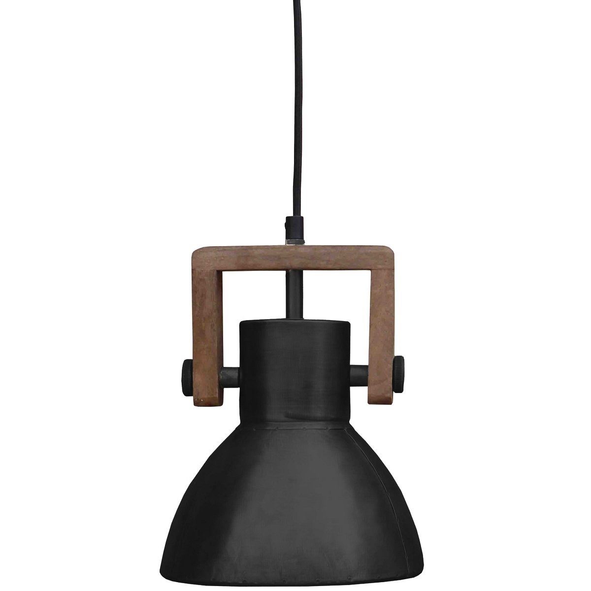 PR Home 1371705 Pendelleuchte Ashby Holz schwarz Zink 19cm