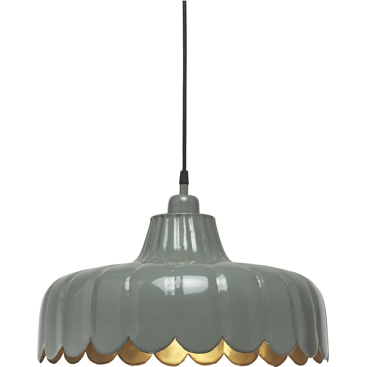 PR Home 2834313 Pendelleuchte Wells gr�n Gold 43cm